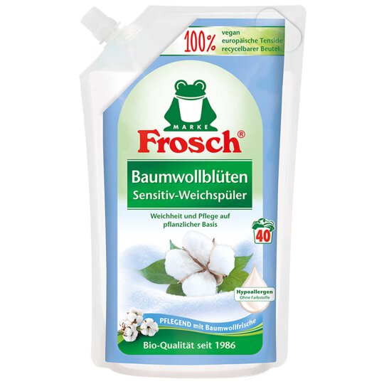 Frosch Sensitiv Weichspüler Baumwollblüte 40WL 1L