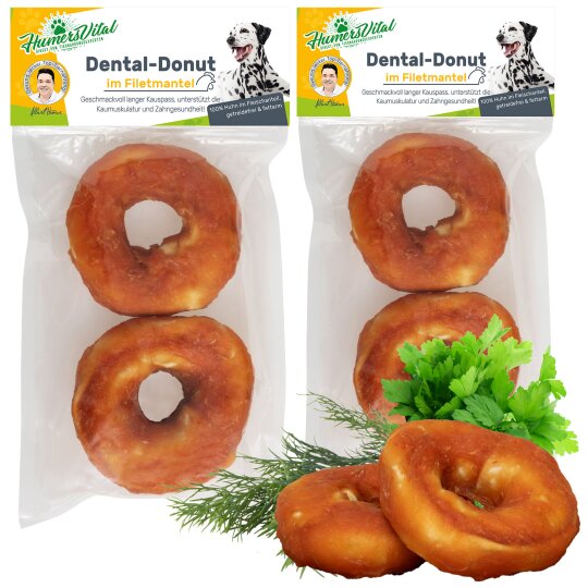 HumersVital Hunde Snack Dental-Donut mit Huhn 2x250g