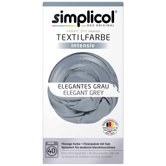 simplicol Textilfarbe intensiv Set Elegantes Grau