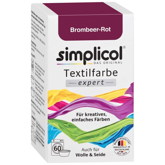 simplicol Textilfarbe Expert Brombeer-Rot 150g