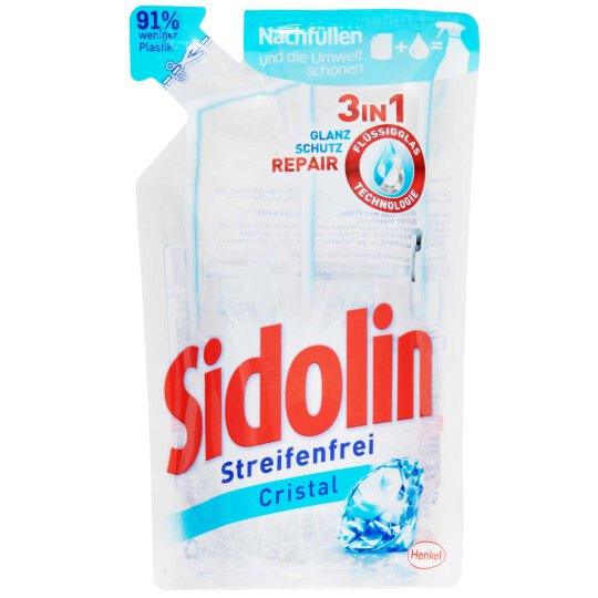 Sidolin 3in1 Cristal Glasreiniger Nachfüller 250ml