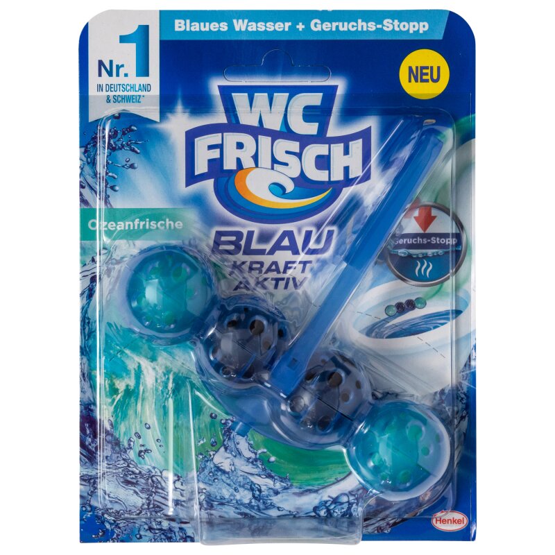 WC Frisch Blau Ozeanfrische Aktiv Kraft Duftspüler 50g