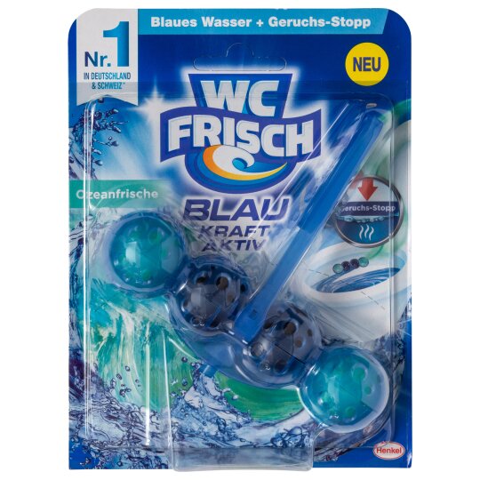 WC Frisch Blau Kraft Aktiv Duftspüler Ozeanfrische 50g