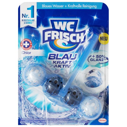 WC Frisch Blau Kraft Aktiv Duftspüler Chlor 50g