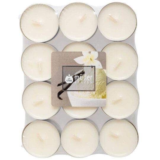 müller Kerzen Duft-Lichte Flat Pack Vanilla Dream 24 Stück